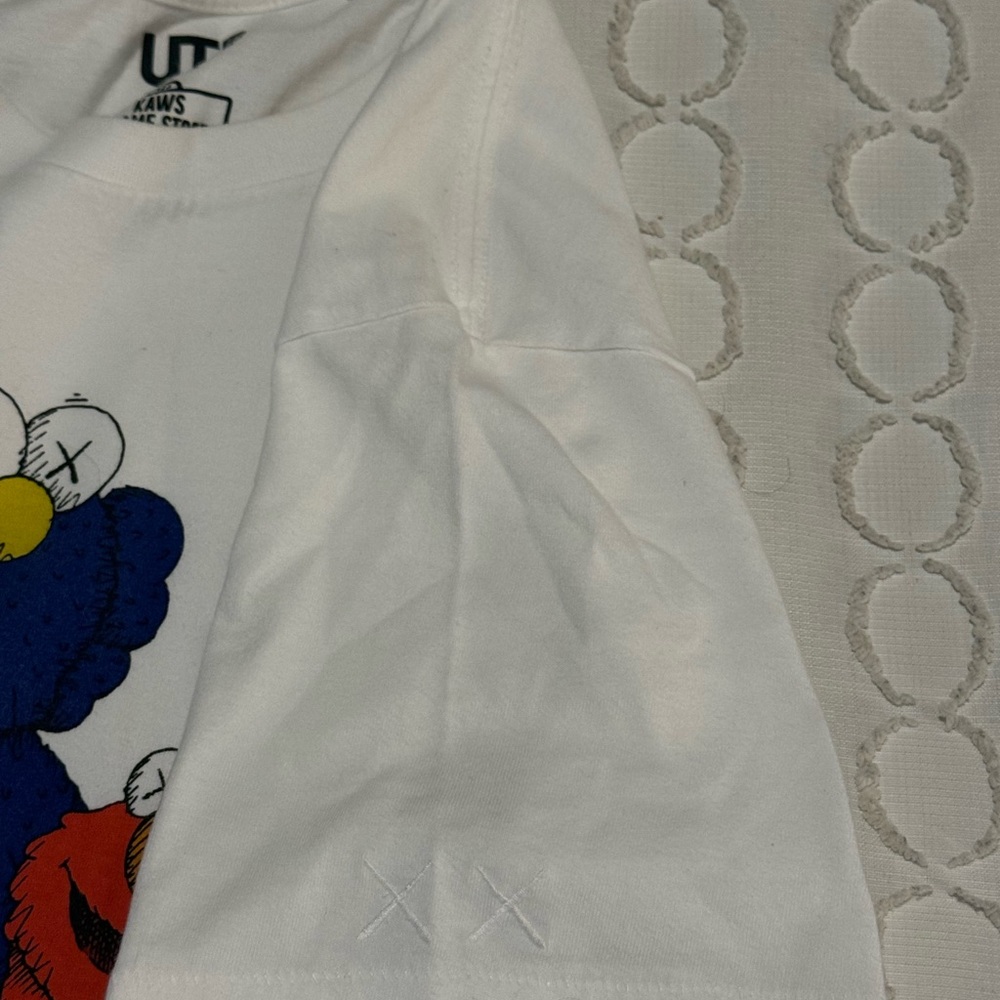 KAWS Kids White Tee with Blue and Red Graphic - Picture 4 of 4